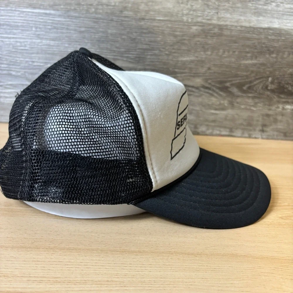 Vintage Southeastern Fly Ash Hat Cap‎ Snap Back Black Trucker